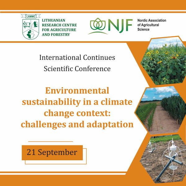 International conference Environmental sustainability in a climate change context: challenges and...